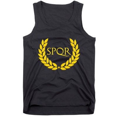 Spqr Purple Roman Tank Top