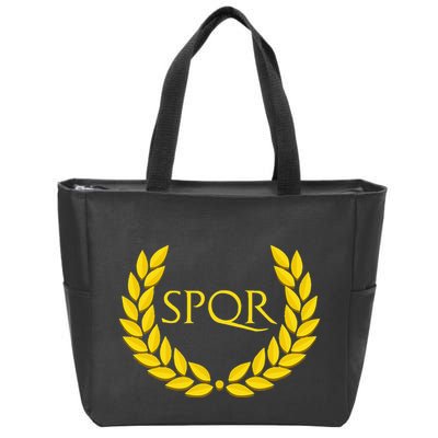 Spqr Purple Roman Zip Tote Bag