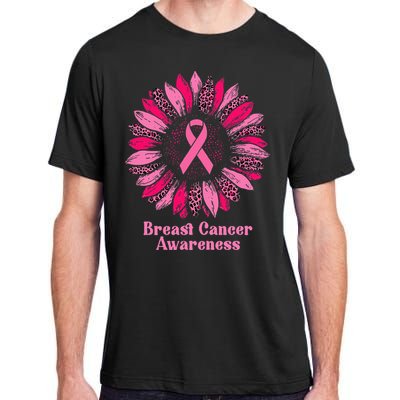 Sunflower Pink Ribbon Breast Cancer Awareness Adult ChromaSoft Performance T-Shirt