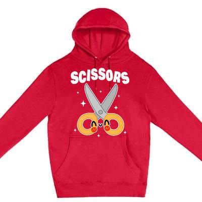 Scissors Paper Rock Halloween Costumes Group Family Premium Pullover Hoodie