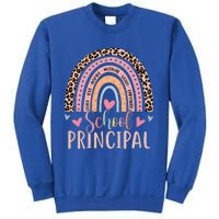 School Principal Rainbow Leopard Funny School Principal Sweatshirt