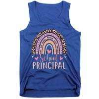 School Principal Rainbow Leopard Funny School Principal Tank Top