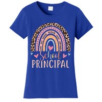 School Principal Rainbow Leopard Funny School Principal Women's T-Shirt