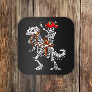 Skeleton Pirate Riding Skeleton Dinosaur Halloween Spooky Coaster