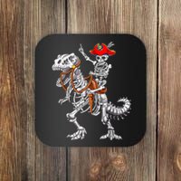 Skeleton Pirate Riding Skeleton Dinosaur Halloween Spooky Coaster