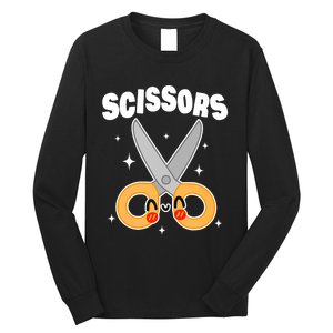 Scissors Paper Rock Halloween Costumes Group Family Long Sleeve Shirt