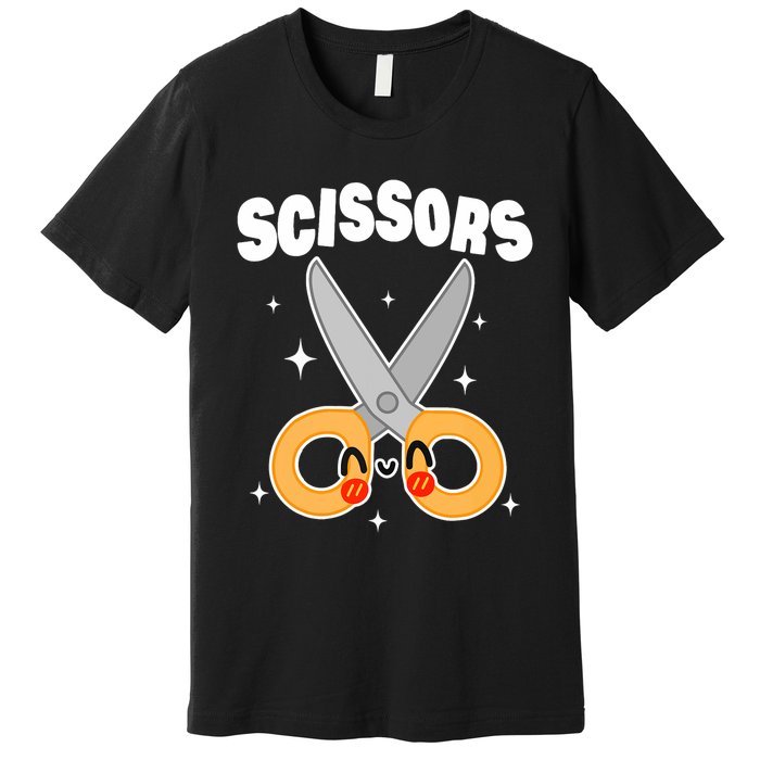 Scissors Paper Rock Halloween Costumes Group Family Premium T-Shirt