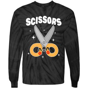 Scissors Paper Rock Halloween Costumes Group Family Tie-Dye Long Sleeve Shirt