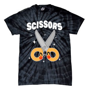 Scissors Paper Rock Halloween Costumes Group Family Tie-Dye T-Shirt