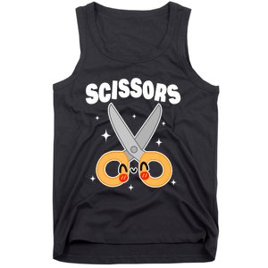 Scissors Paper Rock Halloween Costumes Group Family Tank Top