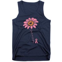 Sunflower Pink Ribbon Breast Cancer Survivor Awareness Tank Top