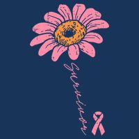 Sunflower Pink Ribbon Breast Cancer Survivor Awareness Golf Towel