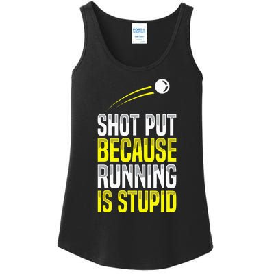 Shot Put Running Is Stupid Track Field Apparel Ladies Essential Tank