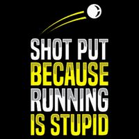 Shot Put Running Is Stupid Track Field Apparel Flat Bill Trucker Hat