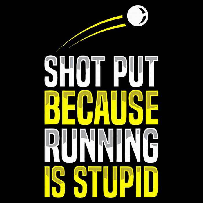 Shot Put Running Is Stupid Track Field Apparel Flat Bill Trucker Hat