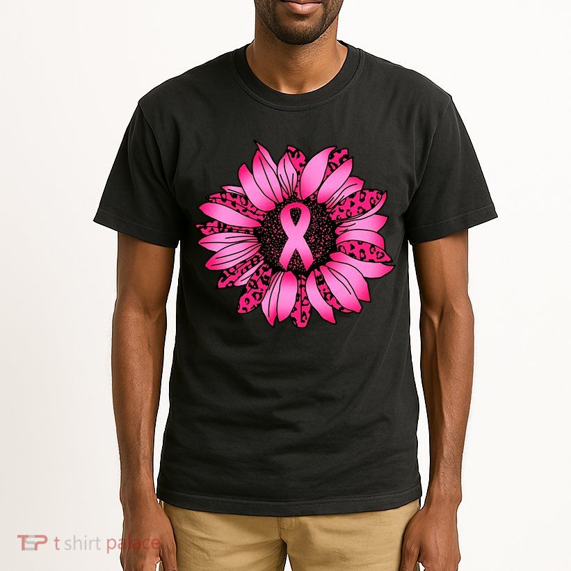 Sunflower Pink Ribbon Breast Cancer Awareness Tall T-Shirt