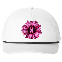 Sunflower Pink Ribbon Breast Cancer Awareness Snapback Five-Panel Rope Hat