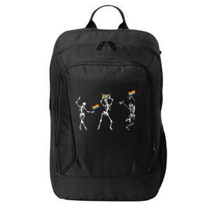 Skeleton Pride Rainbow Lgbtq Funny Pride. City Backpack