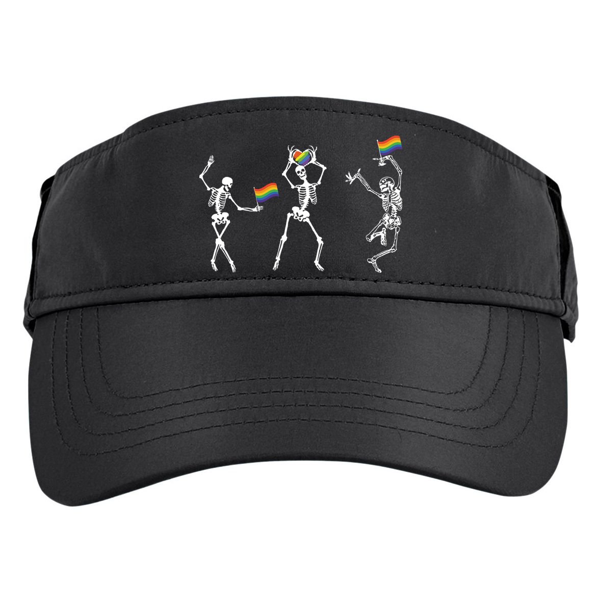 Skeleton Pride Rainbow Lgbtq Funny Pride. Adult Drive Performance Visor