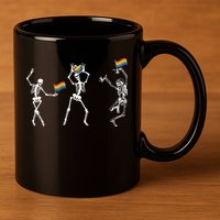 Skeleton Pride Rainbow Lgbtq Funny Pride. 11oz C Handle Ceramic Mug