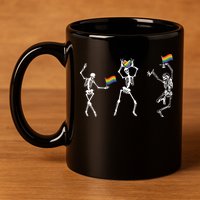 Skeleton Pride Rainbow Lgbtq Funny Pride. 11oz C Handle Ceramic Mug
