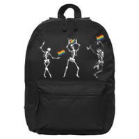 Skeleton Pride Rainbow Lgbtq Funny Pride. 16 in Basic Backpack