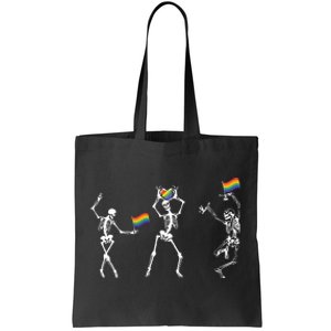 Skeleton Pride Rainbow Lgbtq Funny Pride. Tote Bag