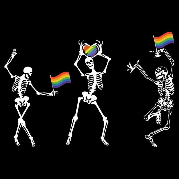 Skeleton Pride Rainbow Lgbtq Funny Pride. Cooling Performance Long Sleeve Crew