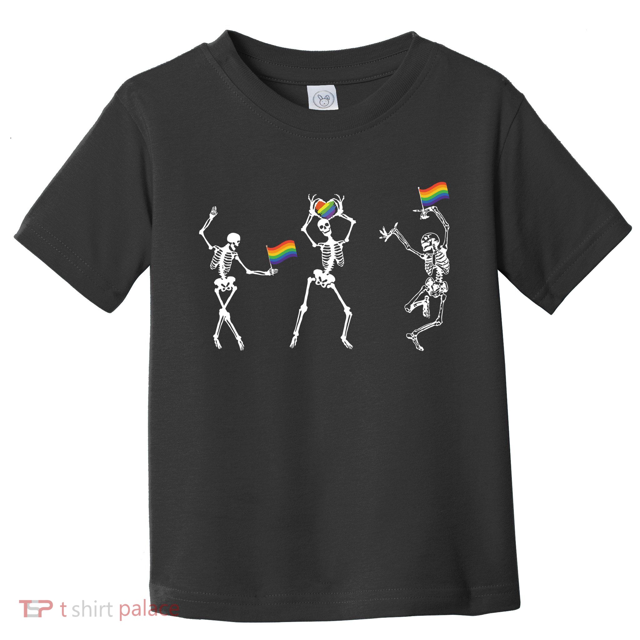 Skeleton Pride Rainbow Lgbtq Funny Pride. Toddler T-Shirt