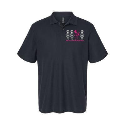 Skeleton Pink Ribbon Breast Cancer Awareness Halloween Boys Softstyle Adult Sport Polo