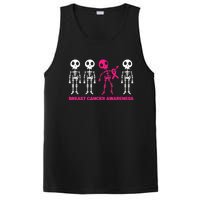 Skeleton Pink Ribbon Breast Cancer Awareness Halloween Boys PosiCharge Competitor Tank