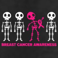 Skeleton Pink Ribbon Breast Cancer Awareness Halloween Boys Golf Towel