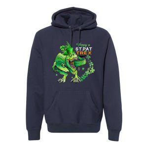 St Pat Rex Dinosaur Saint Patricks Day Shirt Lucky Shamrock Premium Hoodie