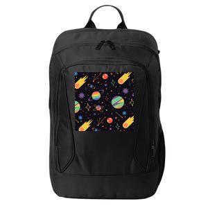 Space Planets Rainbow Galaxy Patterns City Backpack