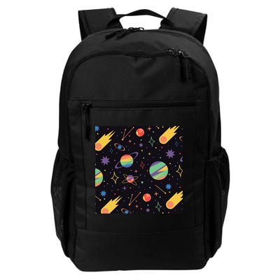 Space Planets Rainbow Galaxy Patterns Daily Commute Backpack