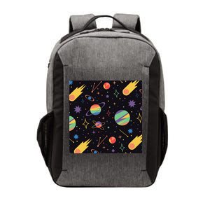 Space Planets Rainbow Galaxy Patterns Vector Backpack