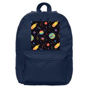 Space Planets Rainbow Galaxy Patterns 16 in Basic Backpack