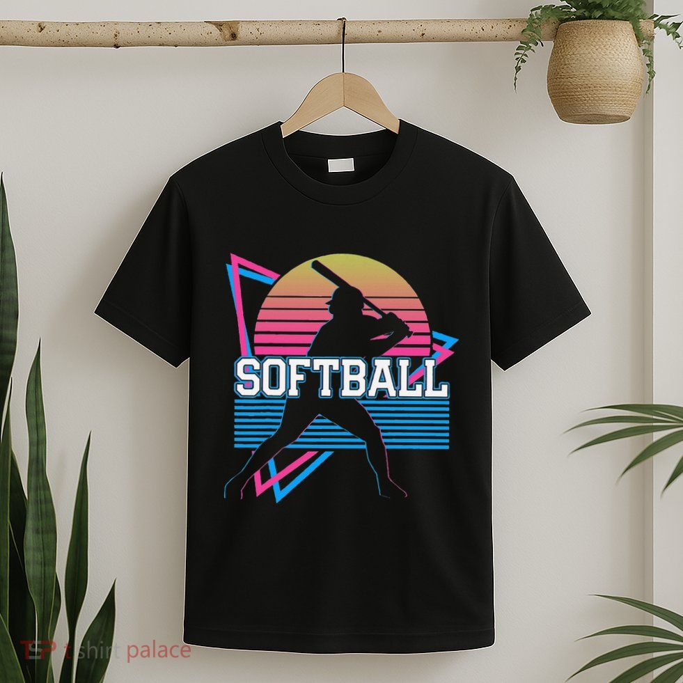 Softball Player Retro T-Shirt