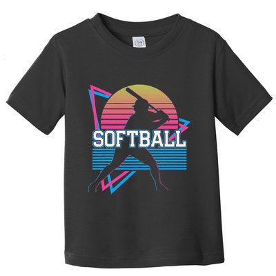 Softball Player Retro Toddler T-Shirt
