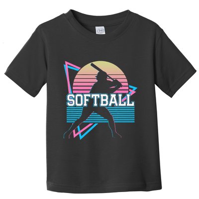 Softball Player Retro Toddler T-Shirt