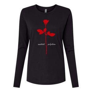 Sweetest Perfection Red And White Design Womens Cotton Relaxed Long Sleeve T-Shirt