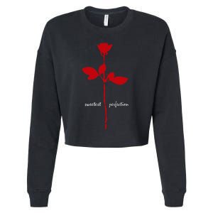 Sweetest Perfection Red And White Design Cropped Pullover Crew