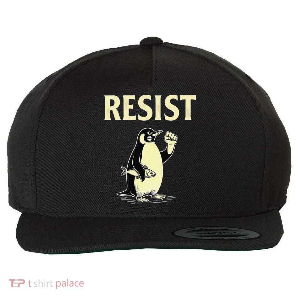 Sarcastic Penguins Resist Tariffs Wool Snapback Cap