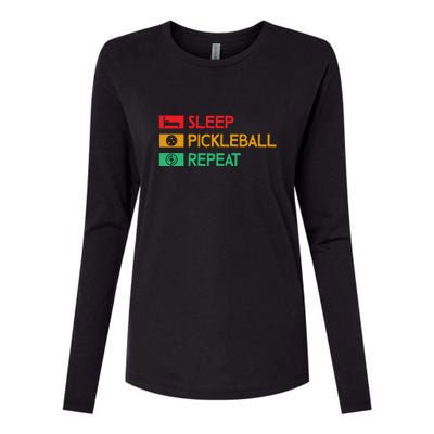 Sleep Pickleball Repeat Pickleball Paddles Sport Gift Womens Cotton Relaxed Long Sleeve T-Shirt