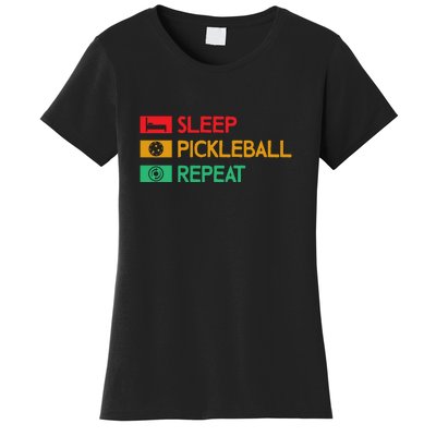 Sleep Pickleball Repeat Pickleball Paddles Sport Gift Women's T-Shirt