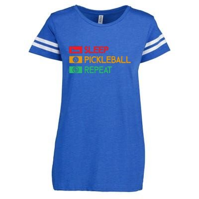 Sleep Pickleball Repeat Pickleball Paddles Sport Gift Enza Ladies Jersey Football T-Shirt