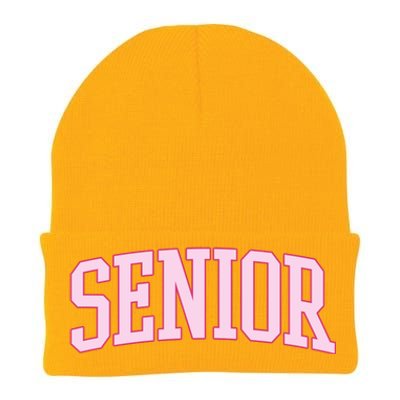 Senior Pink Retro Graduation Knit Cap Winter Beanie