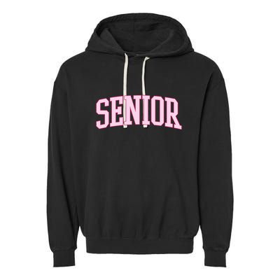Senior Pink Retro Graduation Garment-Dyed Fleece Hoodie