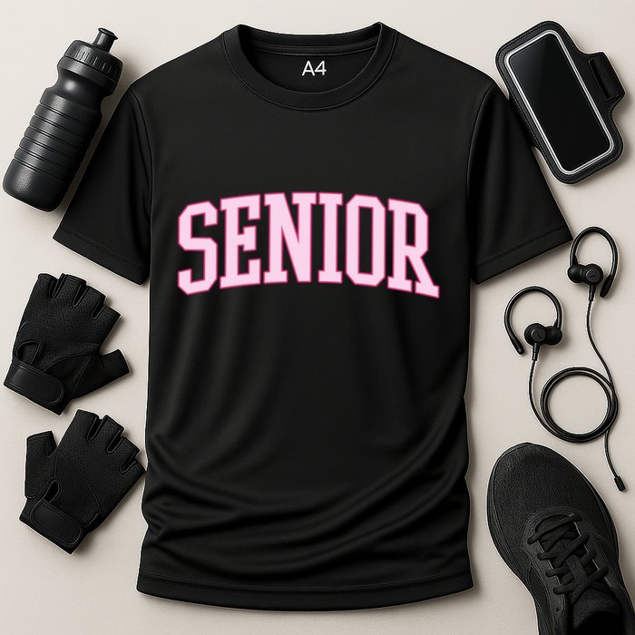 Senior Pink Retro Graduation Cooling Performance Crew T-Shirt