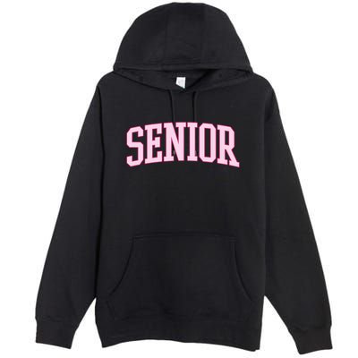 Senior Pink Retro Graduation Premium Pullover Hoodie